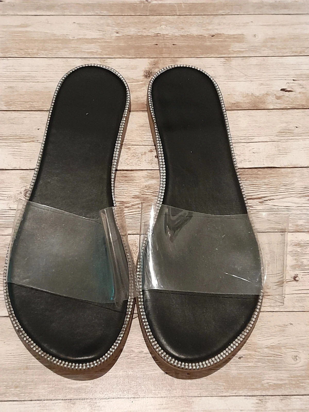 Chinelos com tira de pvc transparente Tamanho 42 – photo 2